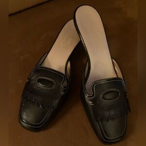 Cole Haan Black Kitten Heel mules